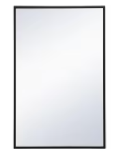 Simple Black Rectangle Mirror