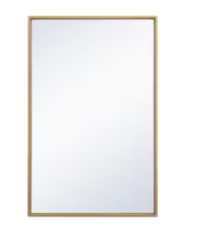 Simple Gold Rectangle Mirror