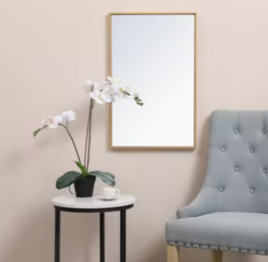 Simple Gold Rectangle Mirror