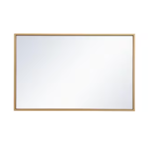Simple Gold Rectangle Mirror