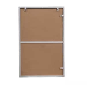 Simple Brushed Nickel Rectangle Mirror