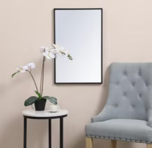 Simple Black Rectangle Mirror