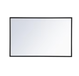 Simple Black Rectangle Mirror