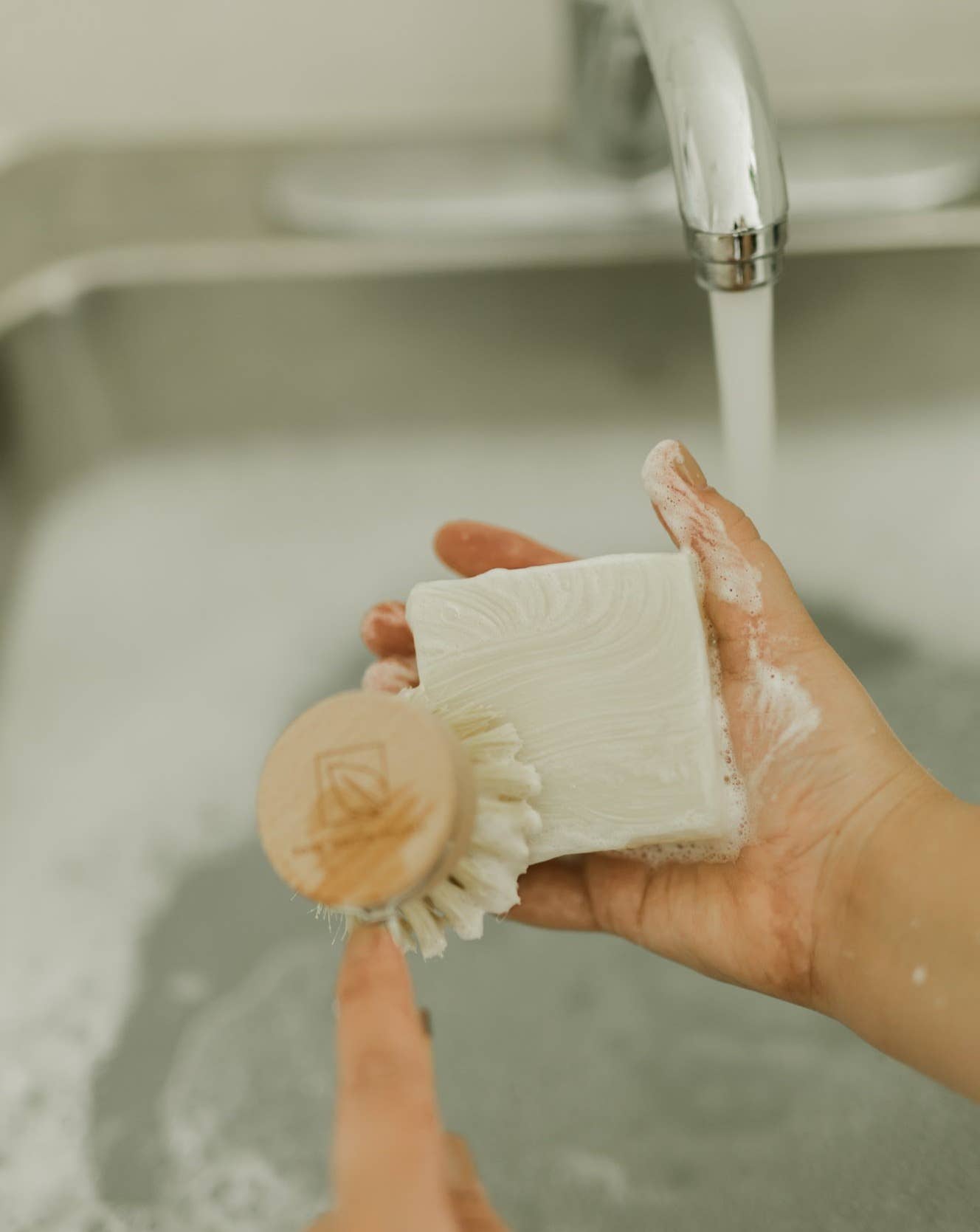 Solid Dish Soap Bar | Bergamot + Lime | Vegan & Organic